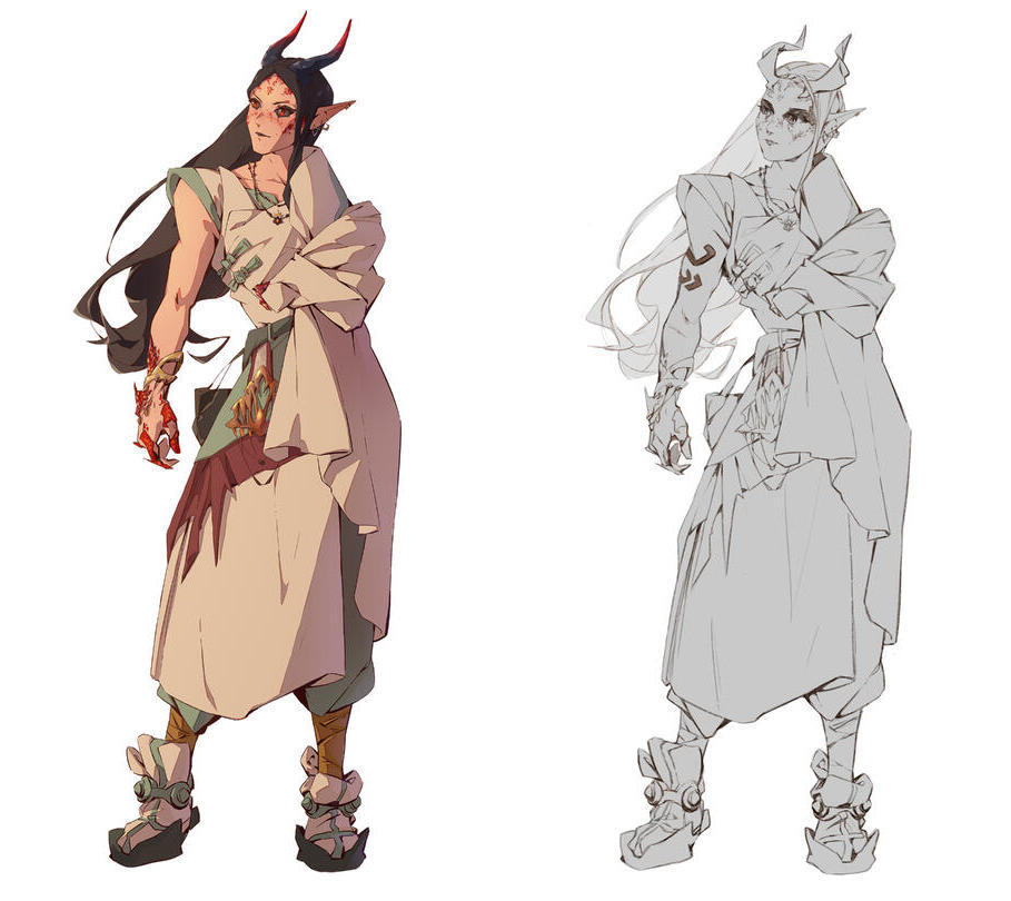 Cirrus, half-elf cleric