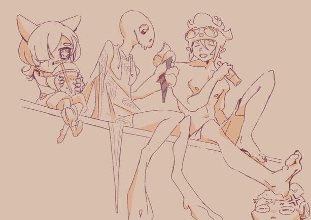 fanart of an unselected cadet featuring sad frog, lobster sauce and funky pepe cadets